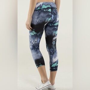 Lululemon Wunder Under Crop Denim Luon Milky Way